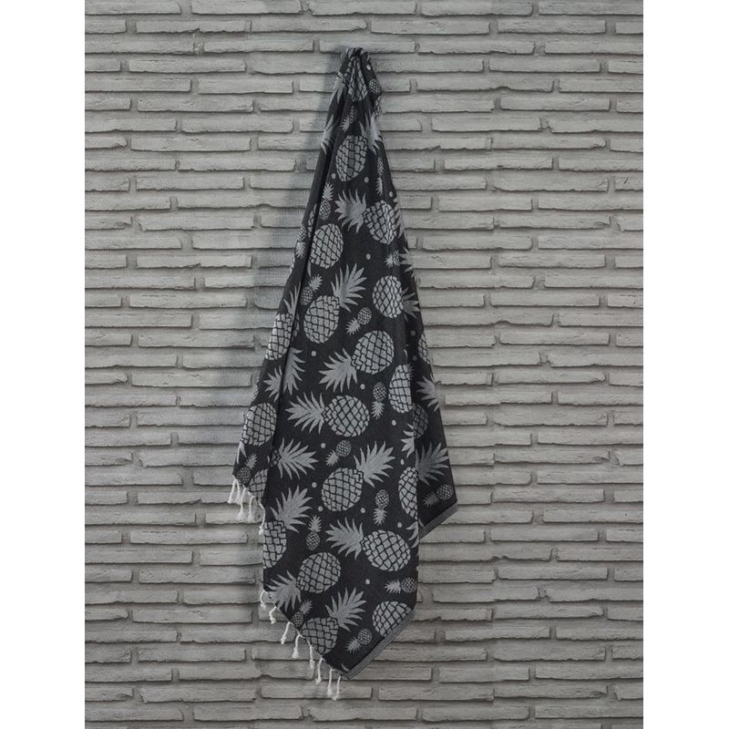 Casa si Gradina - Textile si covoare - Textile baie - Prosoape - Prosop de plaja fouta, L'essentiel Maison, antracit gri, 100x180 cm, 100% bumbac - Infinity.ro