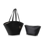 Fashion, accesorii si bijuterii - Femei - Accesorii femei - Genti si rucsacuri femei - Geanta tote, Lucky Bees, dama, negru, 33x13x25 cm, piele ecologica - Infinity.ro