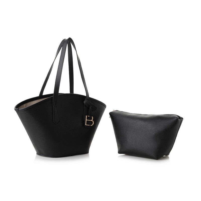 Fashion, accesorii si bijuterii - Femei - Accesorii femei - Genti si rucsacuri femei - Geanta tote, Lucky Bees, dama, negru, 33x13x25 cm, piele ecologica - Infinity.ro