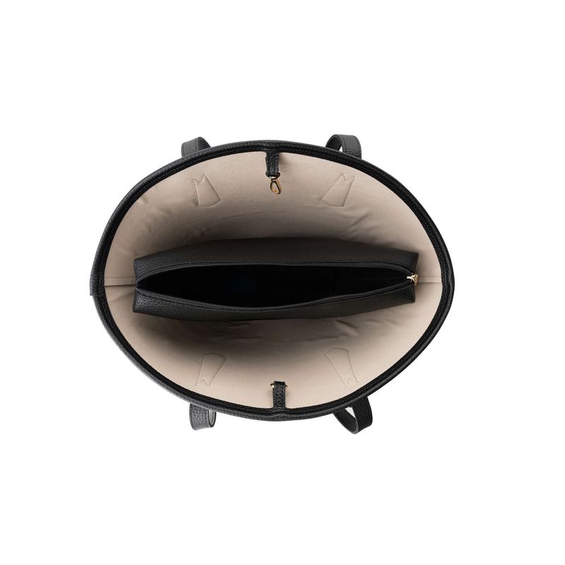 Fashion, accesorii si bijuterii - Femei - Accesorii femei - Genti si rucsacuri femei - Geanta tote, Lucky Bees, dama, negru, 33x13x25 cm, piele ecologica - Infinity.ro