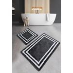 Casa si Gradina - Textile si covoare - Covoare - Covorase baie - Set covorase de baie, L'essentiel Maison, antracit, 60x100 cm si 50x60 cm, 100% acril, antibacterian - Infinity.ro