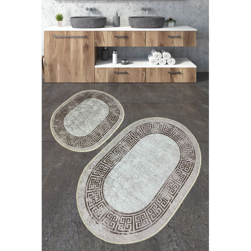 Casa si Gradina - Textile si covoare - Covoare - Covorase baie - Set covorase baie, L'essentiel Maison, multicolor, 60x100 cm + 50x60 cm, 100% poliester, antiderapant, 359CHL5273 - Infinity.ro