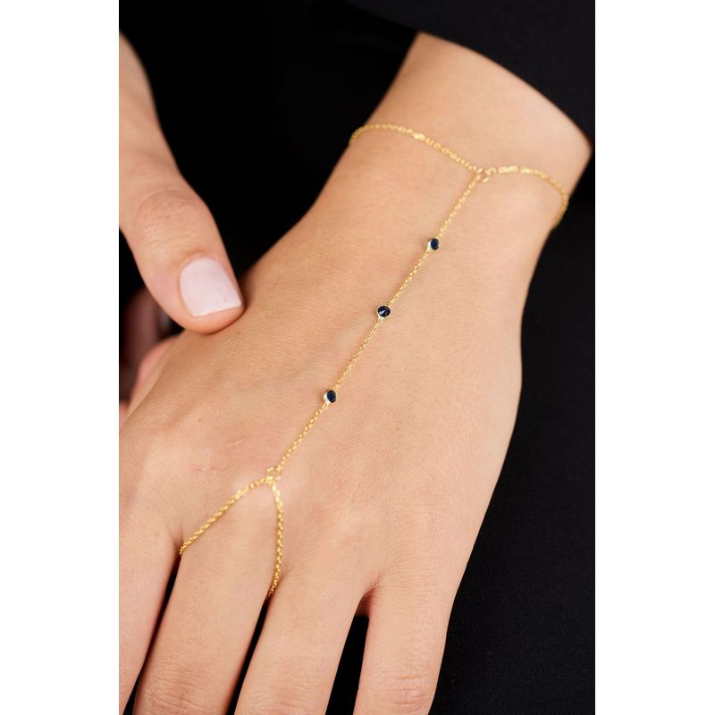 Fashion, accesorii si bijuterii - Femei - Bijuterii femei - Bratari femei - Bratara lant, Heliophilia, femei, argint 925, albastru marin, marime unica, zirconiu - Infinity.ro