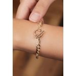 Fashion, accesorii si bijuterii - Femei - Bijuterii femei - Bratari femei - Bratara metalica, Heliophilia, auriu, 19 cm - Infinity.ro