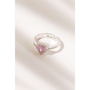 Inel, Heliophilia, metal, argintiu, marime universala