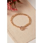 Fashion, accesorii si bijuterii - Femei - Bijuterii femei - Bratari femei - Bratara metalica, Heliophilia, auriu, 19 cm - Infinity.ro