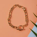 Fashion, accesorii si bijuterii - Femei - Bijuterii femei - Bratari femei - Bratara metalica, Heliophilia, auriu, 19 cm - Infinity.ro