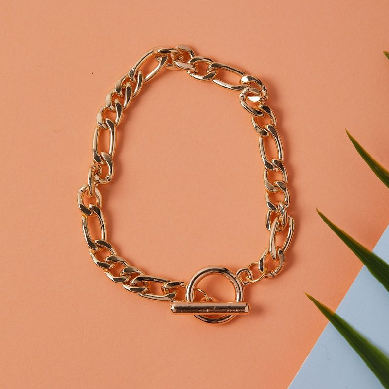 Fashion, accesorii si bijuterii - Femei - Bijuterii femei - Bratari femei - Bratara metalica, Heliophilia, auriu, 19 cm - Infinity.ro