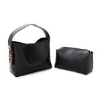 Fashion, accesorii si bijuterii - Femei - Accesorii femei - Genti si rucsacuri femei - Geanta de umar, Lucky Bees, piele ecologica, negru, 25x11x20 cm - Infinity.ro