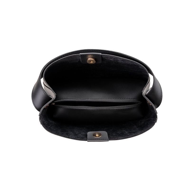 Fashion, accesorii si bijuterii - Femei - Accesorii femei - Genti si rucsacuri femei - Geanta de umar, Lucky Bees, piele ecologica, negru, 25x11x20 cm - Infinity.ro