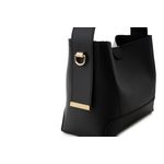 Fashion, accesorii si bijuterii - Femei - Accesorii femei - Genti si rucsacuri femei - Geanta de umar, Lucky Bees, piele ecologica, negru, 25x11x20 cm - Infinity.ro