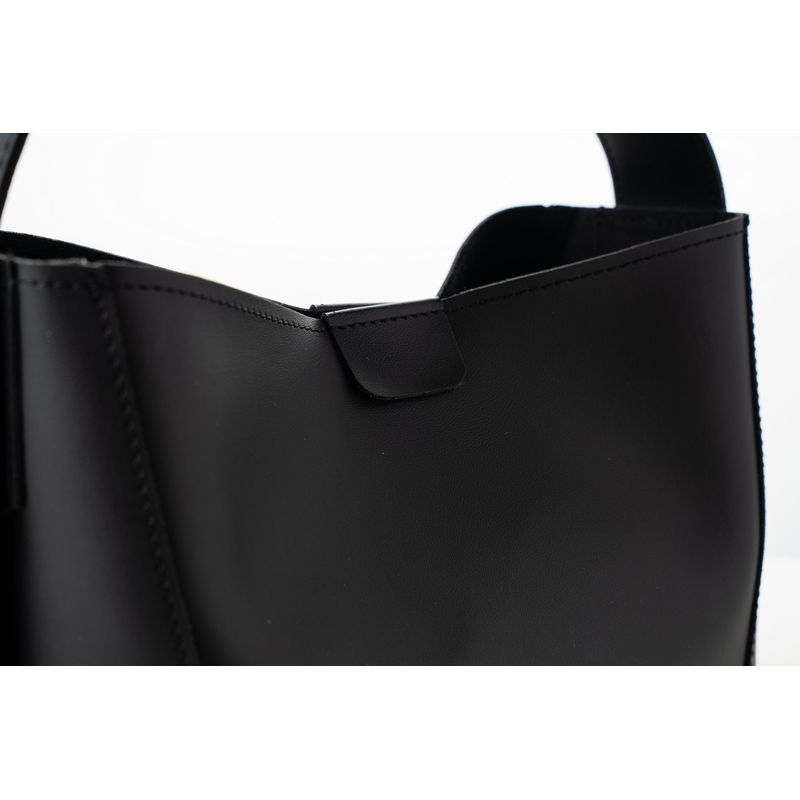 Fashion, accesorii si bijuterii - Femei - Accesorii femei - Genti si rucsacuri femei - Geanta de umar, Lucky Bees, piele ecologica, negru, 25x11x20 cm - Infinity.ro