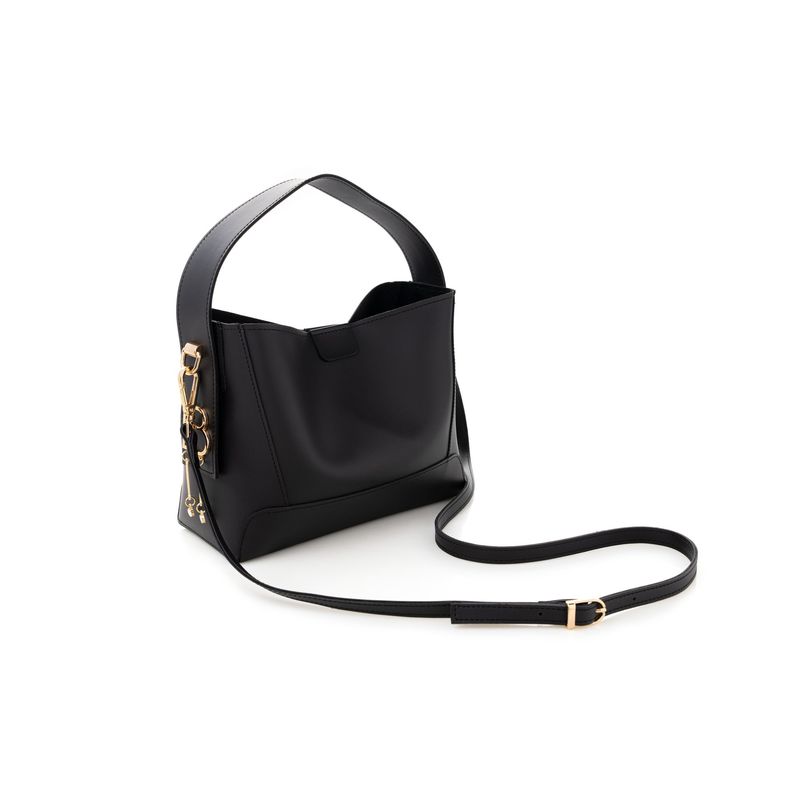 Fashion, accesorii si bijuterii - Femei - Accesorii femei - Genti si rucsacuri femei - Geanta de umar, Lucky Bees, piele ecologica, negru, 25x11x20 cm - Infinity.ro