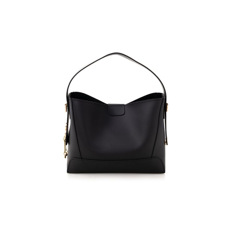 Fashion, accesorii si bijuterii - Femei - Accesorii femei - Genti si rucsacuri femei - Geanta de umar, Lucky Bees, piele ecologica, negru, 25x11x20 cm - Infinity.ro