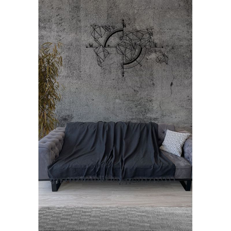 Casa si Gradina - Textile si covoare - Pături și cuverturi - Pături - Patura dubla, L'essentiel Maison, negru, 200x230 cm, 70% bumbac 30% poliester - Infinity.ro