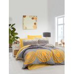 Casa si Gradina - Textile si covoare - Lenjerii de pat - Seturi de lenjerie - Set lenjerie de pat dublu, L'essentiel Maison, galben si gri, 200x220 cm, microsatin si bumbac - Infinity.ro