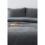 Casa si Gradina - Textile si covoare - Lenjerii de pat - Seturi de lenjerie - Set lenjerie pat dublu, L'essentiel Maison, antracit, 210x220 cm, 100% bumbac - Infinity.ro