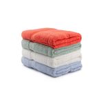 Casa si Gradina - Textile si covoare - Textile baie - Prosoape - Set prosoape de maini, L'essentiel Maison, albastru, ecru, verde iarba, portocaliu, 60x110 cm, 100% bumbac, 4 bucati - Infinity.ro