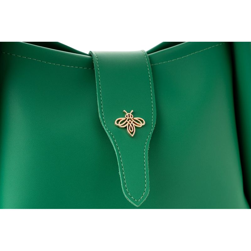 Fashion, accesorii si bijuterii - Femei - Accesorii femei - Genti si rucsacuri femei - Geanta de mana, Lucky Bees, dama, verde, 25x13x19 cm, piele polivinilica - Infinity.ro