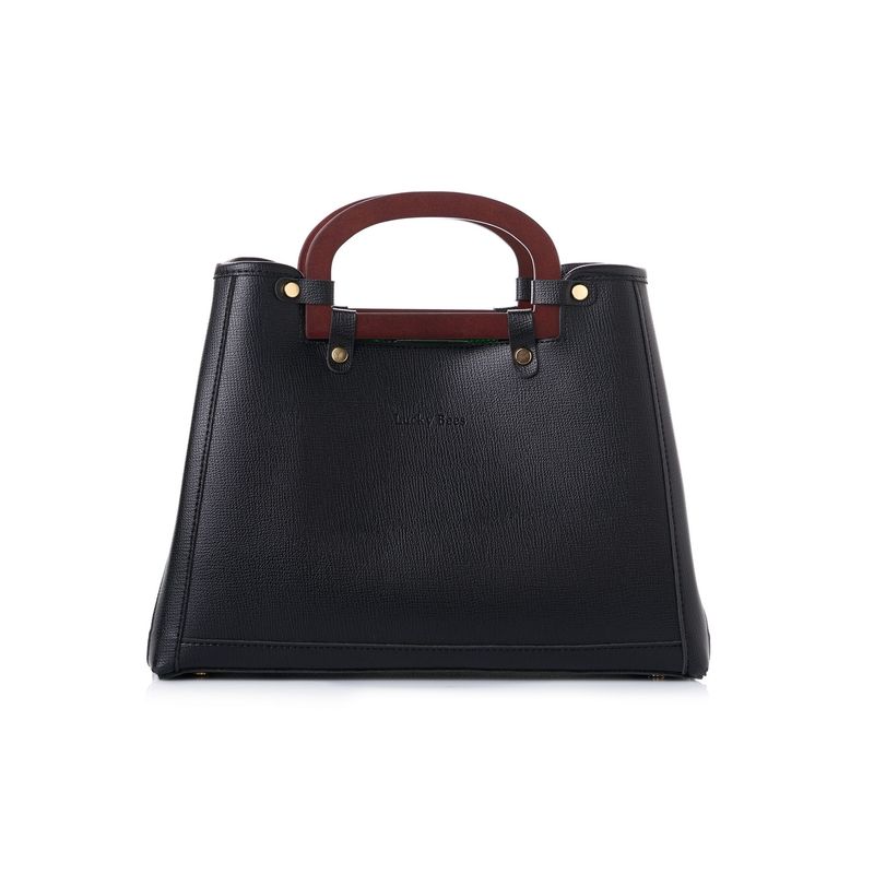 Fashion, accesorii si bijuterii - Femei - Accesorii femei - Genti si rucsacuri femei - Geanta de mana, Lucky Bees, dama, negru, 35x13x25 cm, piele polivinilica - Infinity.ro