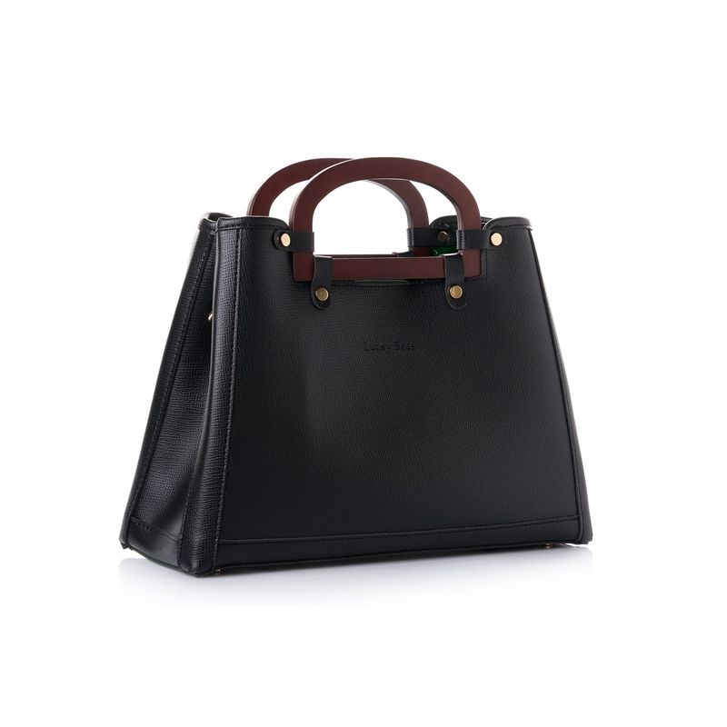 Fashion, accesorii si bijuterii - Femei - Accesorii femei - Genti si rucsacuri femei - Geanta de mana, Lucky Bees, dama, negru, 35x13x25 cm, piele polivinilica - Infinity.ro