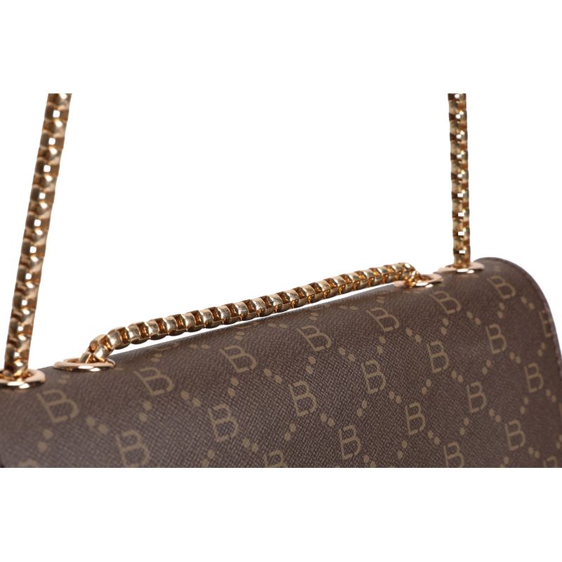 Fashion, accesorii si bijuterii - Femei - Accesorii femei - Genti si rucsacuri femei - Geanta crossbody, Lucky Bees, piele sintetica, maro, 22x6x14 cm - Infinity.ro