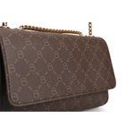 Fashion, accesorii si bijuterii - Femei - Accesorii femei - Genti si rucsacuri femei - Geanta crossbody, Lucky Bees, piele sintetica, maro, 22x6x14 cm - Infinity.ro