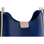 Fashion, accesorii si bijuterii - Femei - Accesorii femei - Genti si rucsacuri femei - Geanta tote, Lucky Bees, dama, albastru sax si crem, 30x9x29 cm, piele sintetica - Infinity.ro