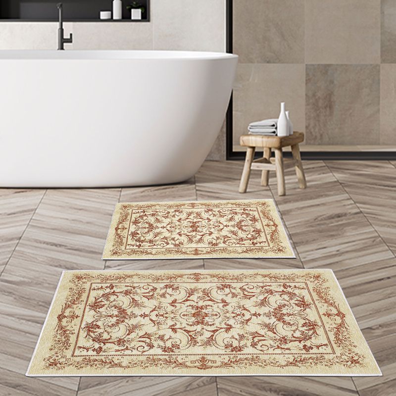 Casa si Gradina - Textile si covoare - Covoare - Covorase baie - Set covorase de baie, L'essentiel Maison, multicolor, 50x60 cm si 60x100 cm, 100% poliester, antiderapant, antibacterian, 299ANR1611 - Infinity.ro