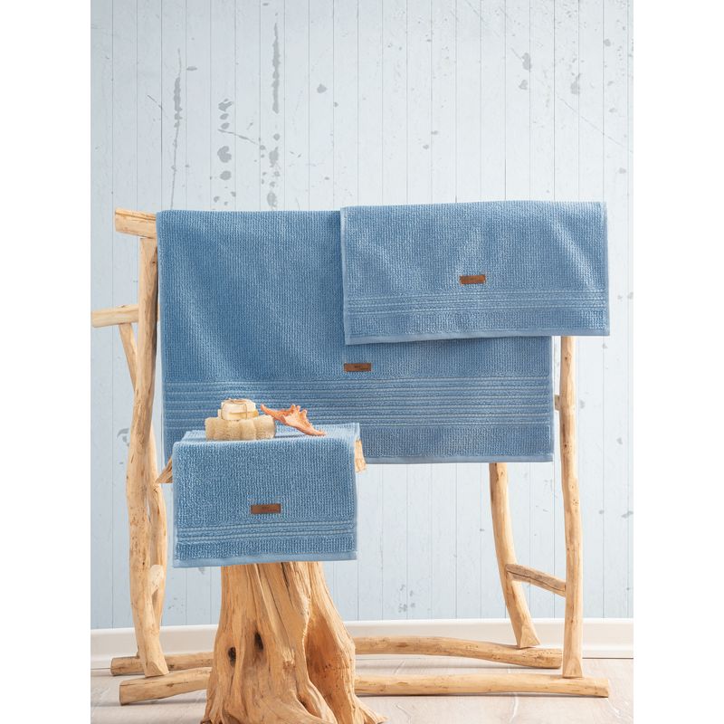 Casa si Gradina - Textile si covoare - Textile baie - Prosoape - Set prosoape, L'essentiel Maison, albastru, 75x150 cm, 50x90 cm, 30x50 cm, 100% bumbac - Infinity.ro
