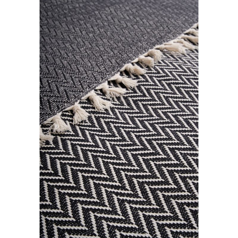 Casa si Gradina - Textile si covoare - Pături și cuverturi - Pături - Patura, L'essentiel Maison, negru, 200x230 cm, 100% bumbac - Infinity.ro