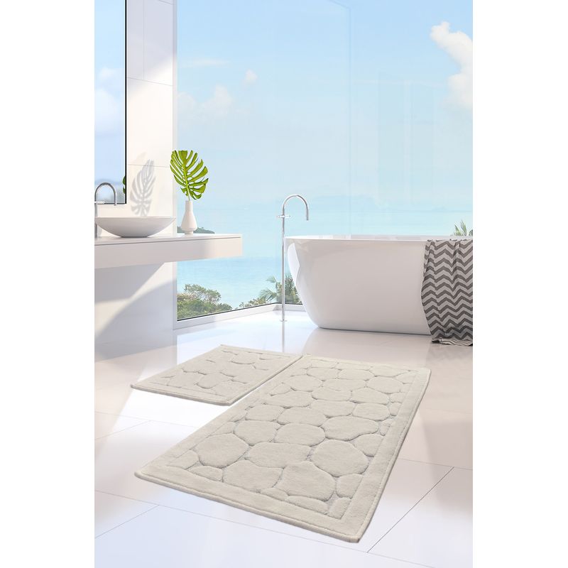 Casa si Gradina - Textile si covoare - Covoare - Covorase baie - Set covorase de baie, L'essentiel Maison, multicolor, 50x60 cm si 60x100 cm, 100% bumbac, antiderapant, 359CHL1553 - Infinity.ro