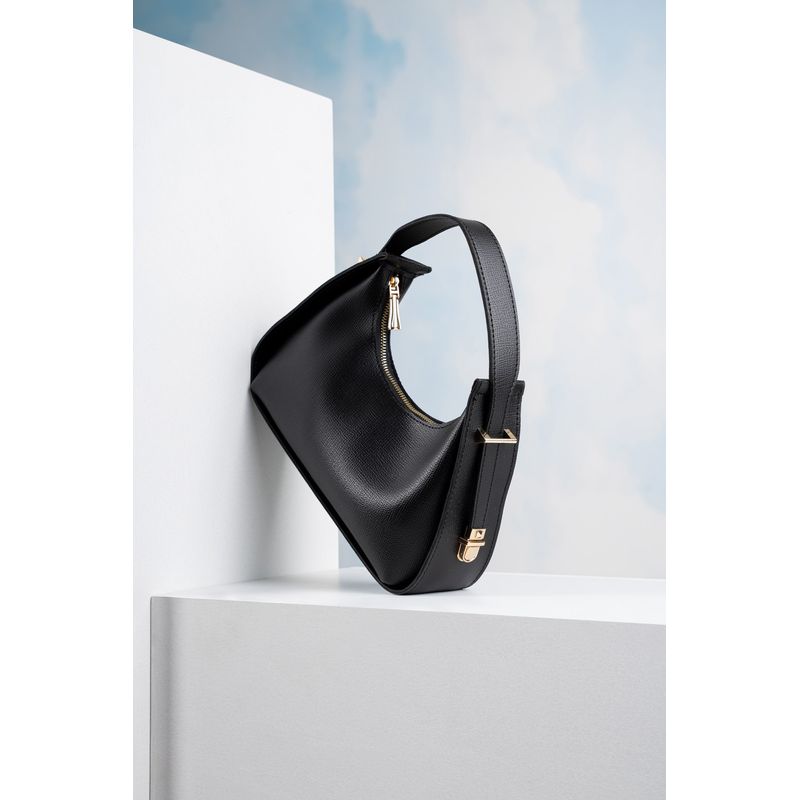 Fashion, accesorii si bijuterii - Femei - Accesorii femei - Genti si rucsacuri femei - Geanta de umar, Lucky Bees, dama, negru, 28x8x20 cm, piele polivinilica - Infinity.ro