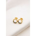 Fashion, accesorii si bijuterii - Femei - Bijuterii femei - Cercei femei - Cercei, Heliophilia, argint 925, auriu, diametru 9.6 mm, antialergic - Infinity.ro