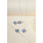 Fashion, accesorii si bijuterii - Femei - Bijuterii femei - Coliere femei - Set colier, bratara si cercei, Heliophilia, argint 925, albastru - Infinity.ro