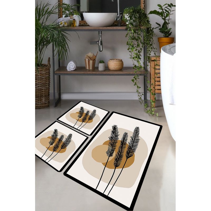 Casa si Gradina - Textile si covoare - Covoare - Covorase baie - Set covorase de baie, L'essentiel Maison, multicolor, 50x60 cm (2 buc), 60x100 cm (1 buc), 100% poliester, antiderapant, 510CHL1294 - Infinity.ro