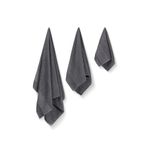 Casa si Gradina - Textile si covoare - Textile baie - Prosoape - Set prosoape baie 3 piese, L'essentiel Maison, antracit, 100% bumbac - Infinity.ro