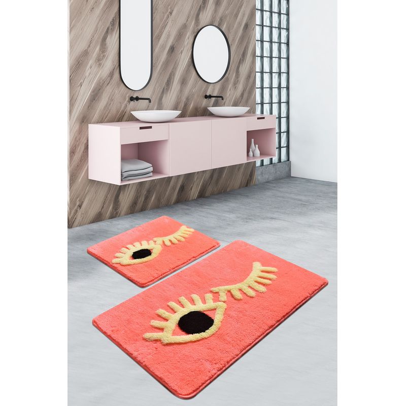 Casa si Gradina - Textile si covoare - Covoare - Covorase baie - Set covorase baie, L'essentiel Maison, multicolor, 50x60 cm si 60x100 cm, 100% acrilic, antiderapant, 359CHL2464 - Infinity.ro