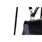 Fashion, accesorii si bijuterii - Femei - Accesorii femei - Genti si rucsacuri femei - Rucsac, Lucky Bees, dama, negru şi gri, 20x10x23 cm, piele polivinilica - Infinity.ro