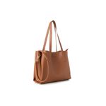 Fashion, accesorii si bijuterii - Femei - Accesorii femei - Genti si rucsacuri femei - Geanta tote, Lucky Bees, piele polivinilica, maro deschis, 32x13x27 cm - Infinity.ro