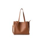 Fashion, accesorii si bijuterii - Femei - Accesorii femei - Genti si rucsacuri femei - Geanta tote, Lucky Bees, piele polivinilica, maro deschis, 32x13x27 cm - Infinity.ro