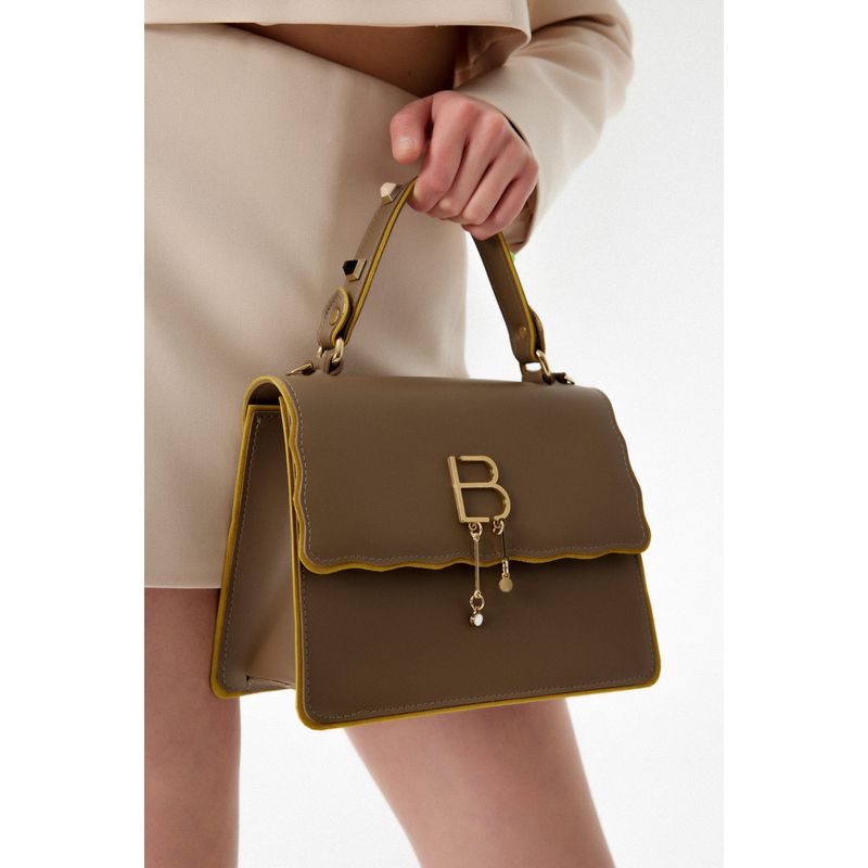 Fashion, accesorii si bijuterii - Femei - Accesorii femei - Genti si rucsacuri femei - Geanta de mana, Lucky Bees, dama, mink, 25x13x21 cm, piele de polivinil - Infinity.ro