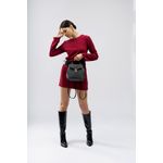 Fashion, accesorii si bijuterii - Femei - Accesorii femei - Genti si rucsacuri femei - Rucsac, Lucky Bees, dama, negru şi gri, 20x10x23 cm, piele polivinilica - Infinity.ro