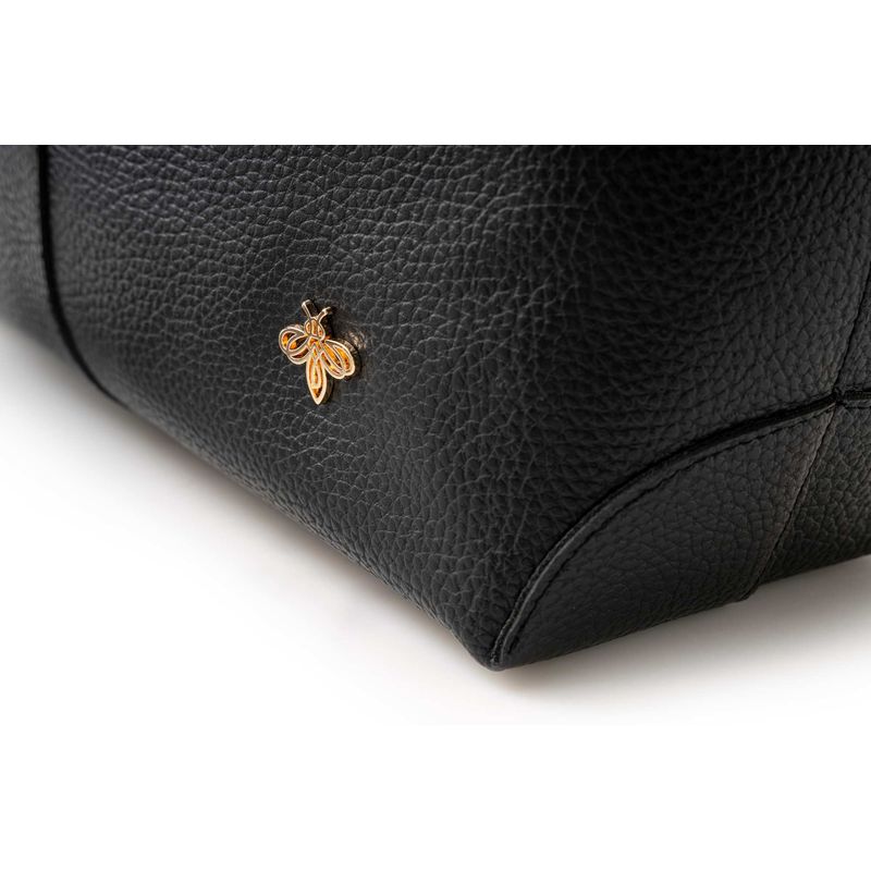 Fashion, accesorii si bijuterii - Femei - Accesorii femei - Genti si rucsacuri femei - Geanta tote, Lucky Bees, dama, negru, 33x13x28 cm, piele sintetica - Infinity.ro