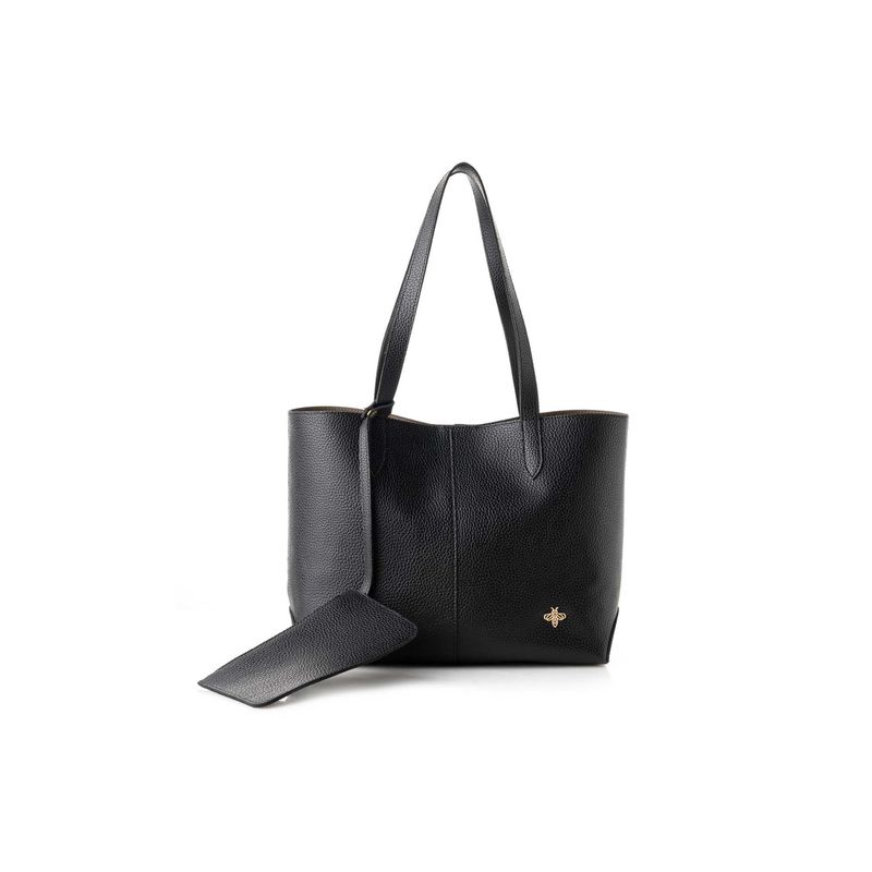 Fashion, accesorii si bijuterii - Femei - Accesorii femei - Genti si rucsacuri femei - Geanta tote, Lucky Bees, dama, negru, 33x13x28 cm, piele sintetica - Infinity.ro