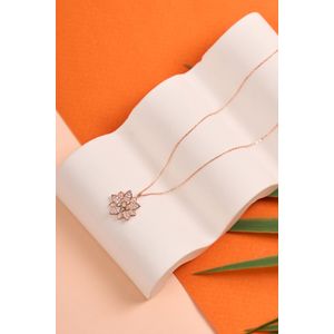 Colier, Heliophilia, argint 925, roz, piatra zirconiu, 757ELS2236