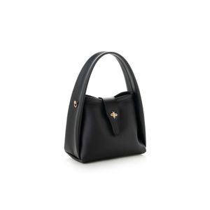 Geanta de umar, Lucky Bees, piele polivinilica, negru, 25x13x19 cm