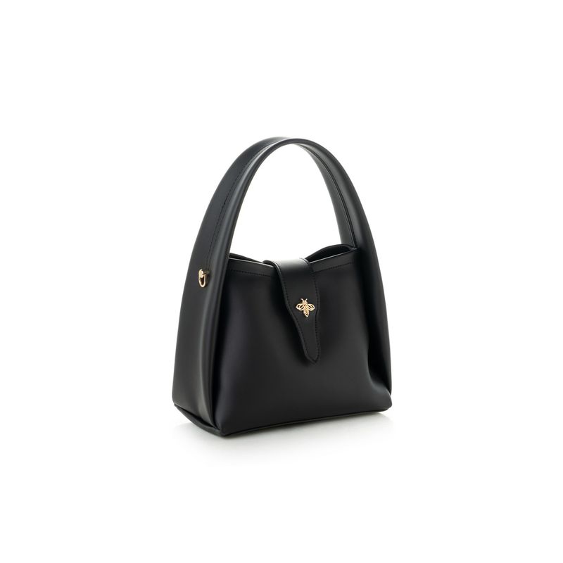 Fashion, accesorii si bijuterii - Femei - Accesorii femei - Genti si rucsacuri femei - Geanta de umar, Lucky Bees, piele polivinilica, negru, 25x13x19 cm - Infinity.ro