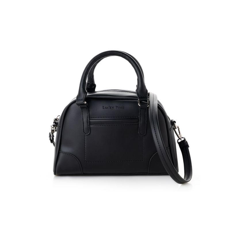 Fashion, accesorii si bijuterii - Femei - Accesorii femei - Genti si rucsacuri femei - Geanta de mana, Lucky Bees, piele polivinilica, negru, 25x11x18 cm - Infinity.ro