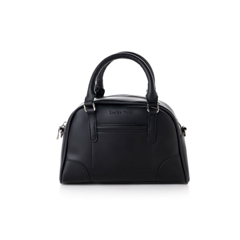Fashion, accesorii si bijuterii - Femei - Accesorii femei - Genti si rucsacuri femei - Geanta de mana, Lucky Bees, piele polivinilica, negru, 25x11x18 cm - Infinity.ro